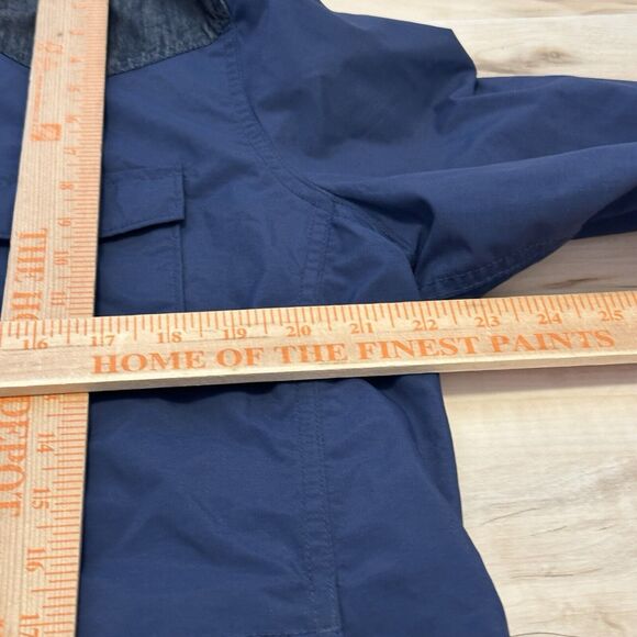 Levis Men Large Jacket Shirt Windbreaker Rain Pockets Blue New - Picture 7 of 8